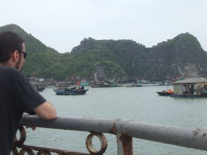 Kris admiring the view over the floating village