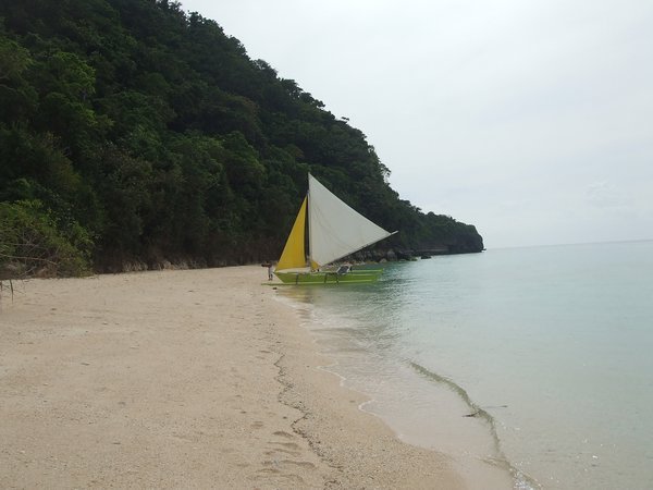 Our boat on the beach