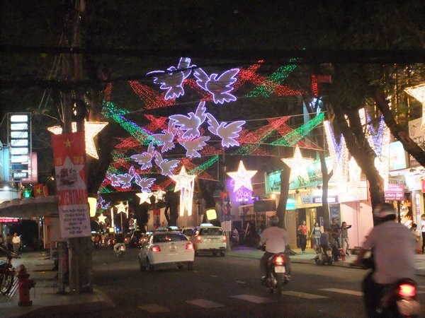 Decorations on Dong Khoi street for Independence Day