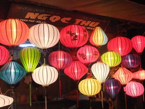 Hoi An is famous for lanterns.
