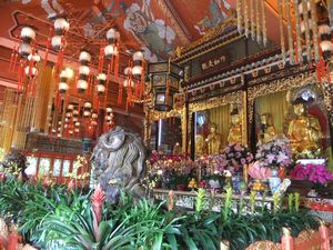 Inside the Po Lin monestary