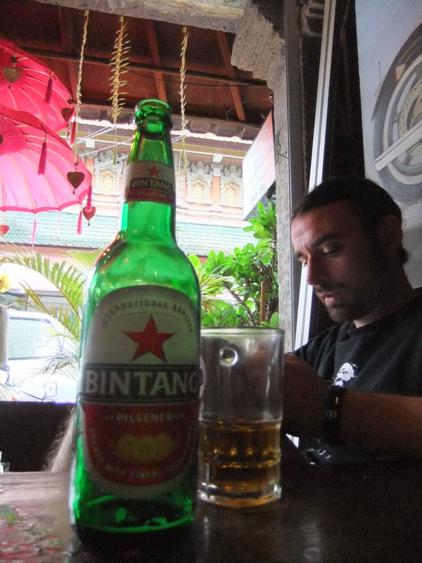 Kris and our first Bintang beer