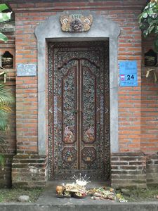 Huge wooden Balinese doors