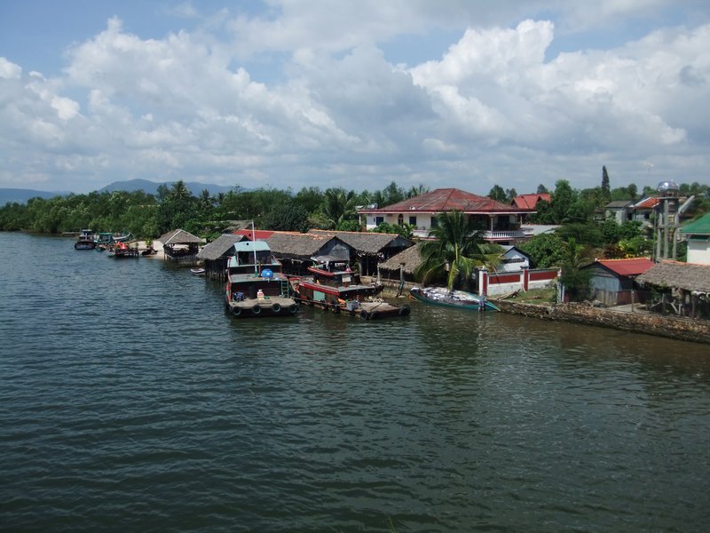 Guesthouses on the river in Kampot