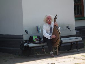 Traditional musician with a wonderful moustache