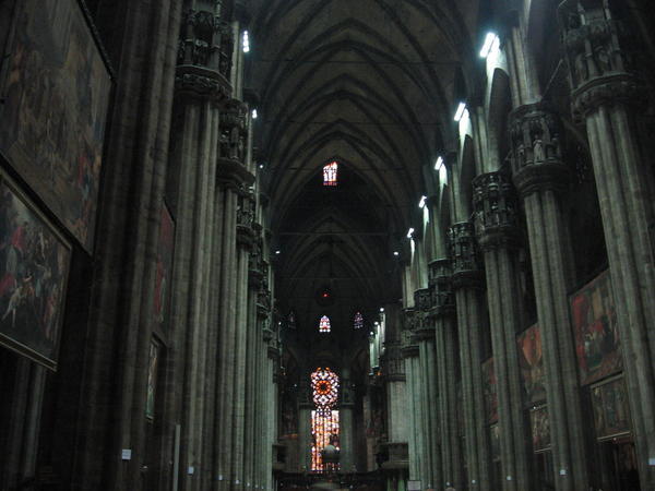 inside the gothic cathedral...