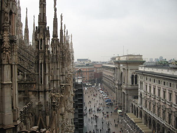 view from the rooftop of the cathedral -- you could climb all over it...