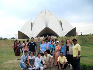 At the Lotus Temple with our sightseeing group
