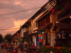Sunset over market street