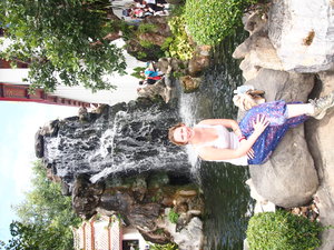 Lauren at the waterfall
