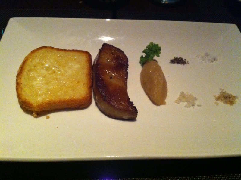 Foie gras with salt