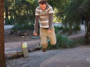 Ben jumping like a kangaroo