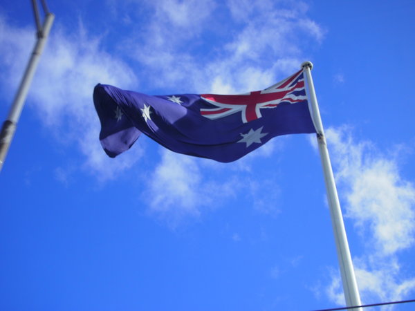 Australian flag- they were everywhere!