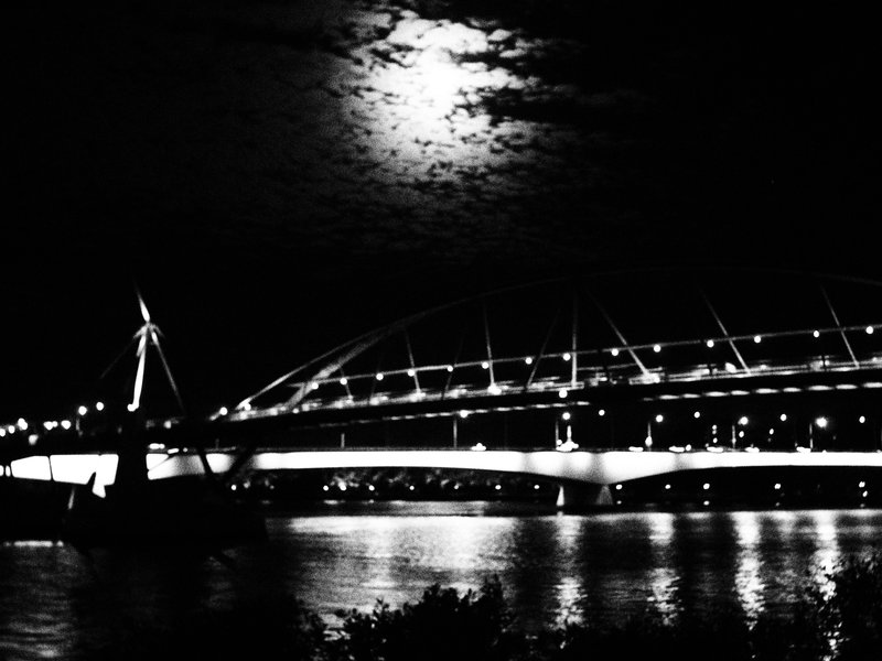 Moon and bridge