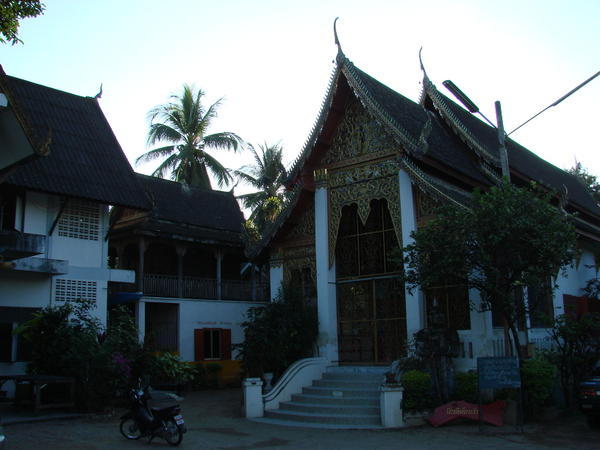 Temple before dark