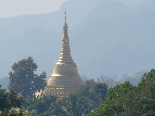 A golden temple in Myanmar (Burma)