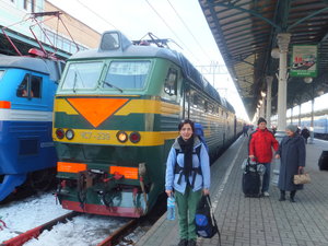 Arriving in Moscow (our train)