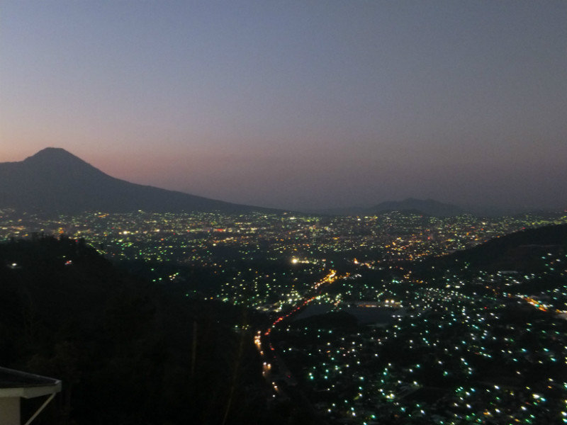 Night view over San Salvador
