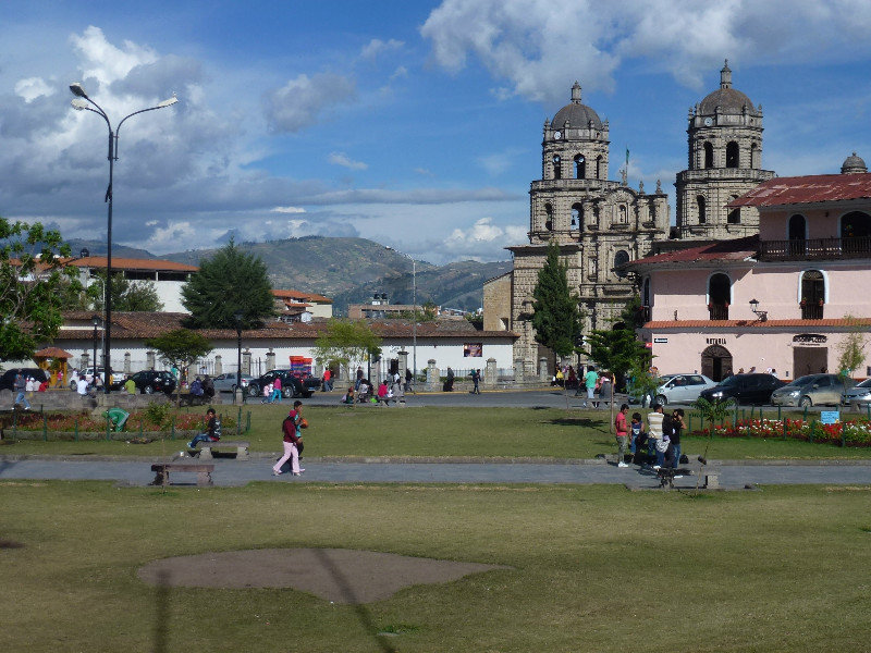 View across the square at Cajamarca
