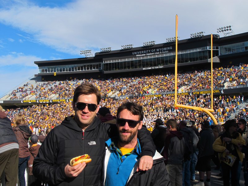 Ross and Tom at Wyoming game