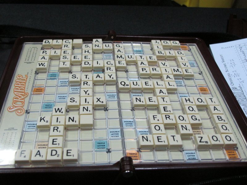 We spent most evenings playing scrabble