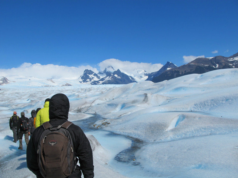 Perito Moreno - Single file on the glacier