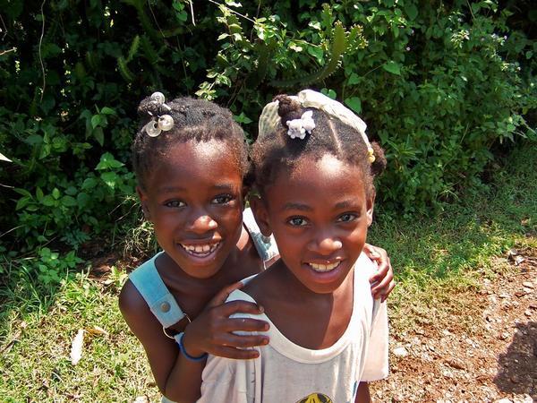 Two little Haitian girls, that asked me to take their picture. 
