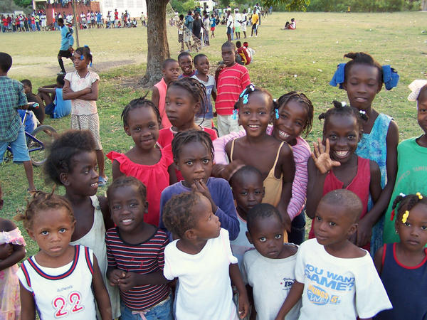 Some more of the children at the soccer match in Grande Goave, Haiti!! 