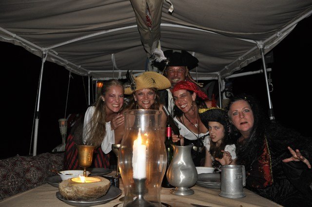 Our first Pirate Dinner Party on the Aft Deck