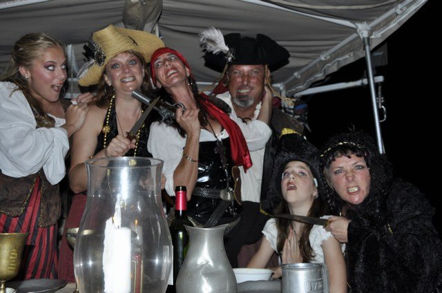 Pirate Dinner Party on the Aft Deck