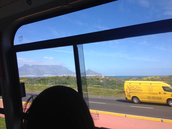 On the bus to Cape Town
