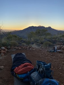 After an afternoon of sitting around, watching birds, gazing out at the views and chatting to other hikers they all left! Brilliant night ahead! Excellent sleeping bag 