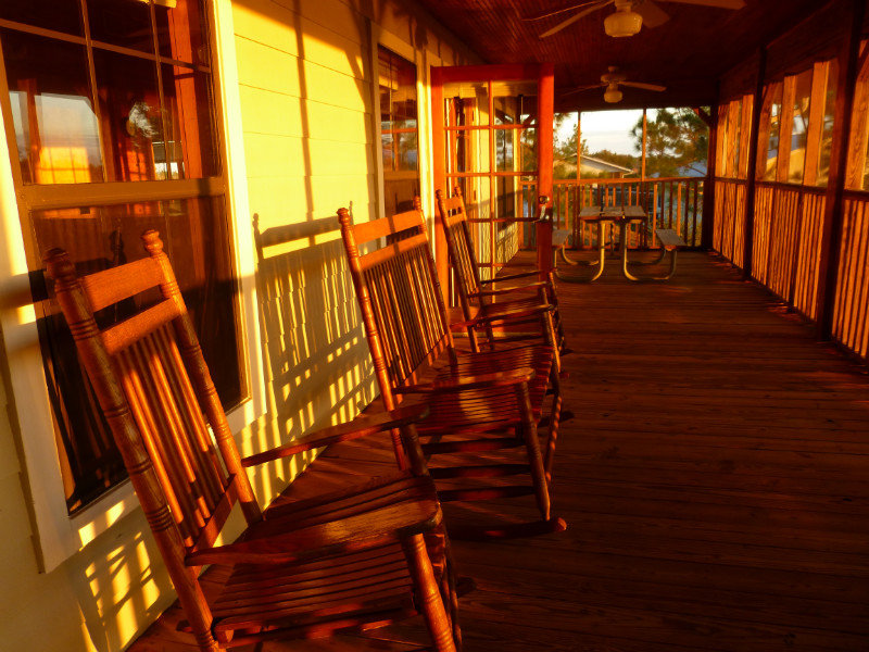 Porch at sunset
