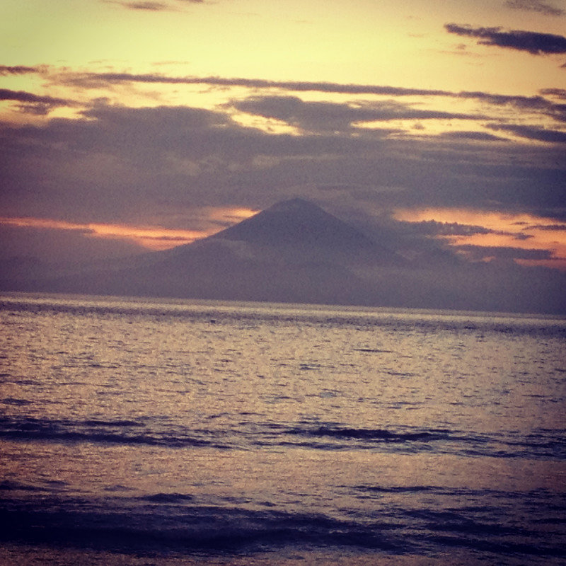 Looking over at Mt Agung, Bali
