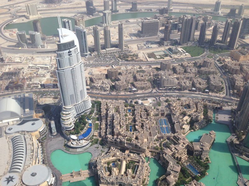 City view from Burj Khalifa Observation deck
