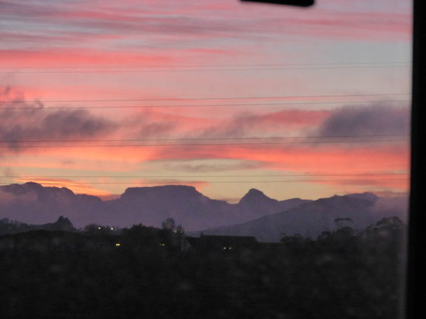 Sunrise over Stellenbosch