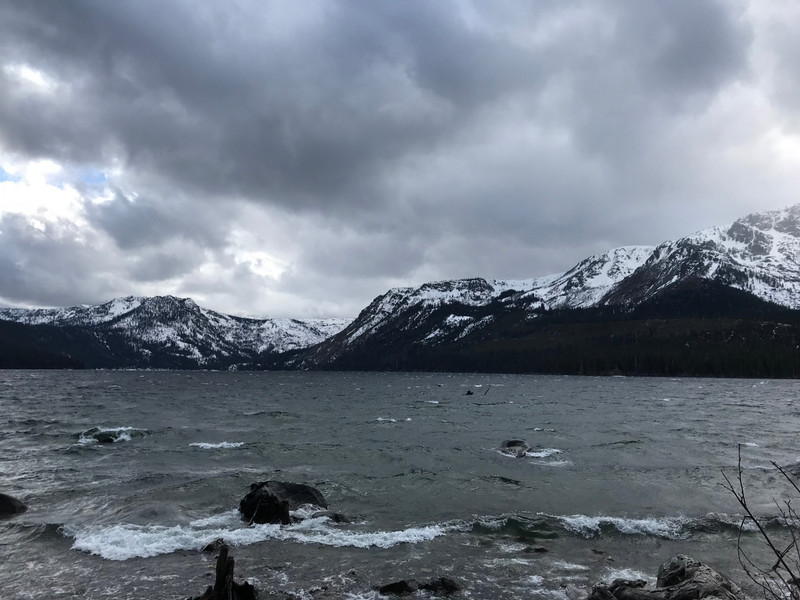 Fallen Leaf Lake, with the approaching snow storm
