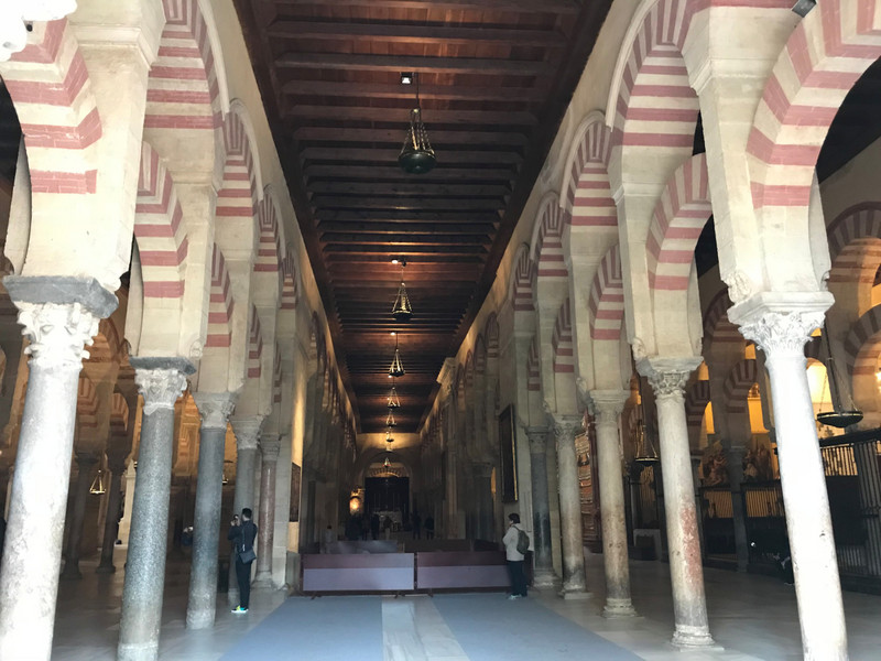 Some of the 895 pillars inside the Mezquita