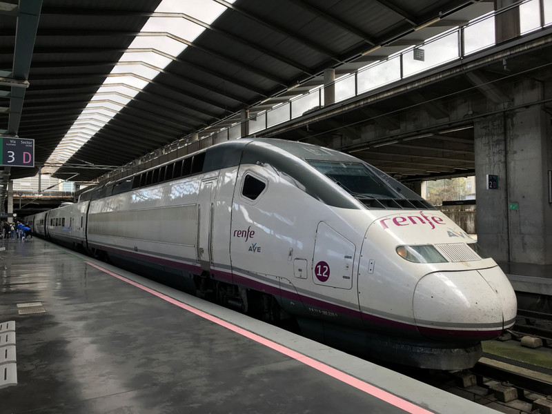 Bullet train from Cordoba to Seville