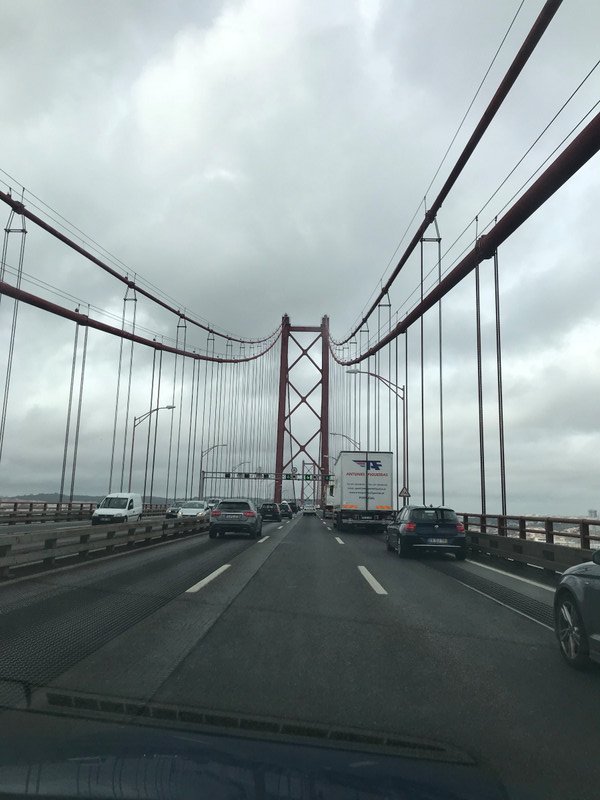 25 April bridge, crossing over into Lisbon. It was the Golden Gate we never got to see!