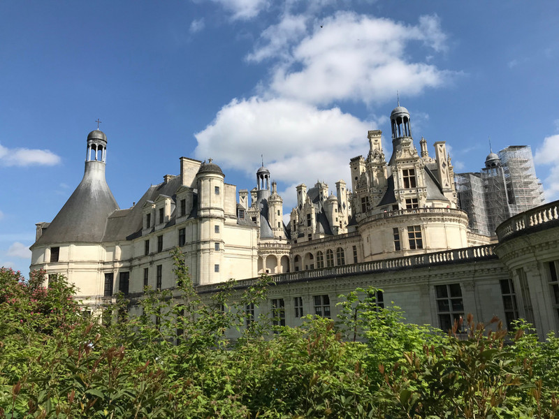 A side view of Chateau de Chambord