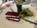 1st course - beetroot and goat's cheese mille fuille
