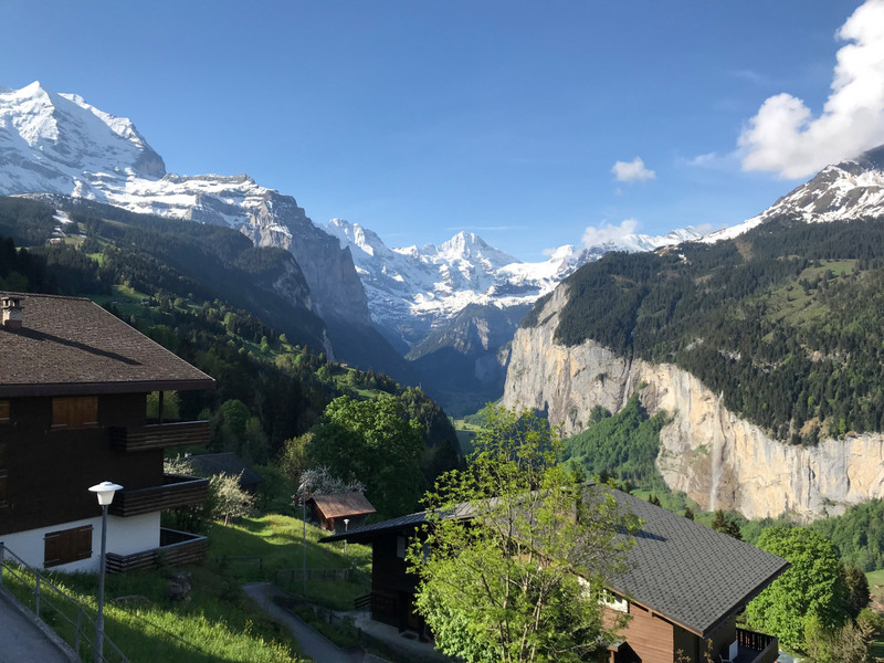 The view from our Wengen Chalet when we arrived