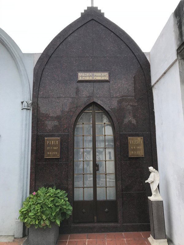 Fancy mausoleum, used recently in January 2020