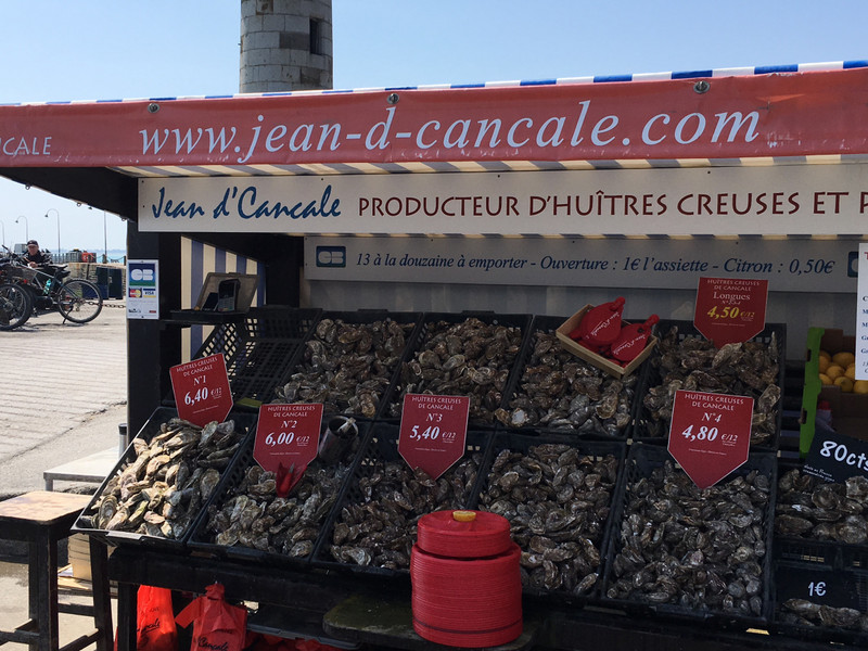 Famous Oyster Market in Cancale, Brittany