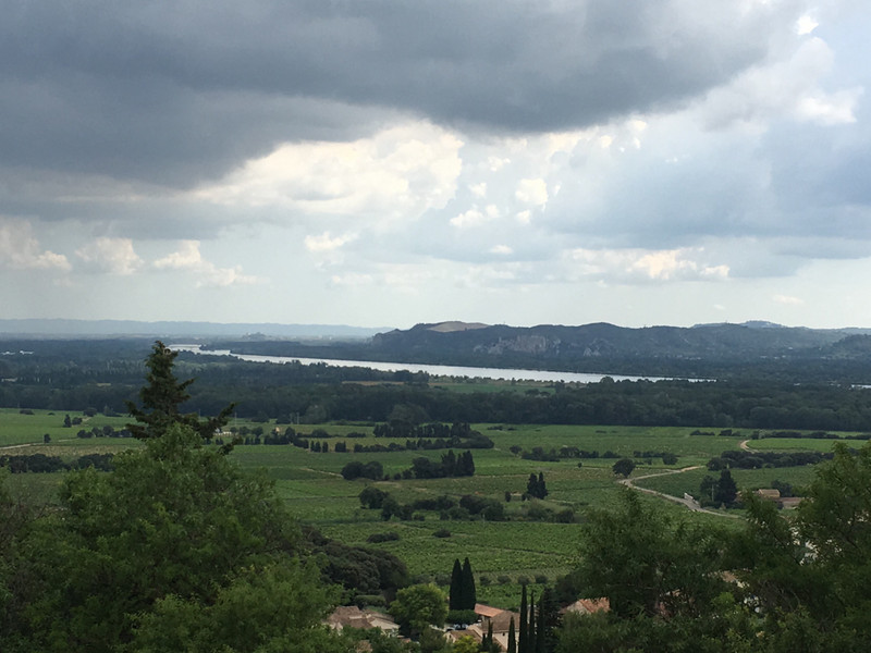 The Rhone River and the Valley in Chateauneuf de Pape