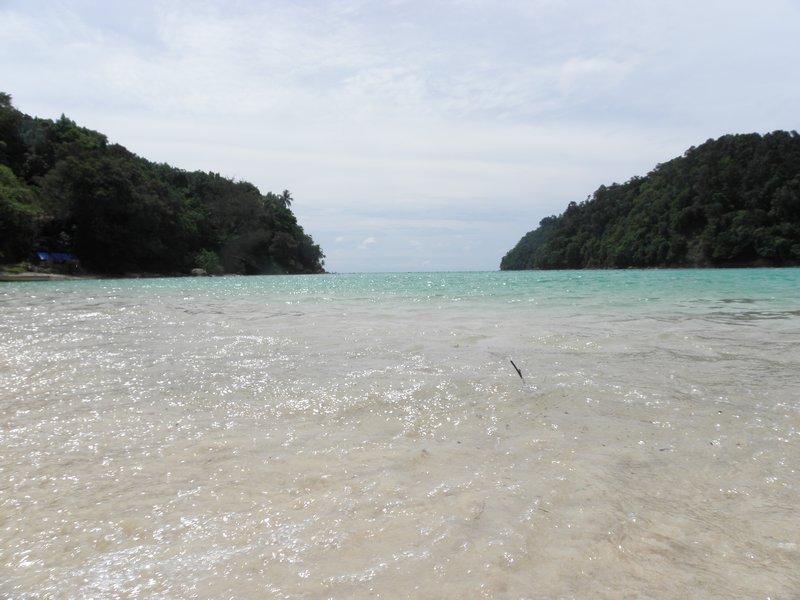 nice view from the beach at Sapi island