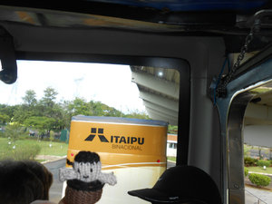 Caveman on the bus for Itaipu
