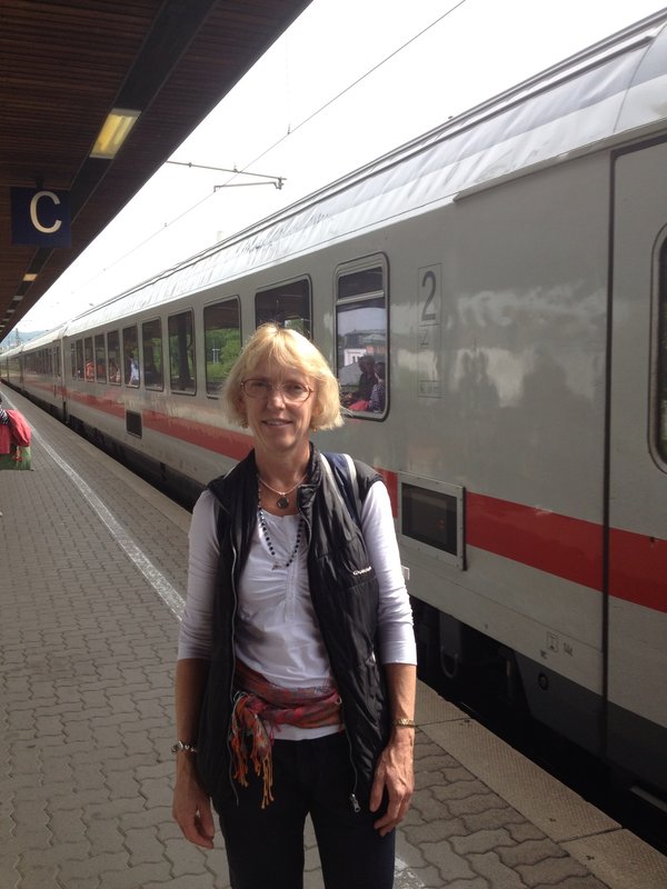 Me waiting for train to Heidelberg