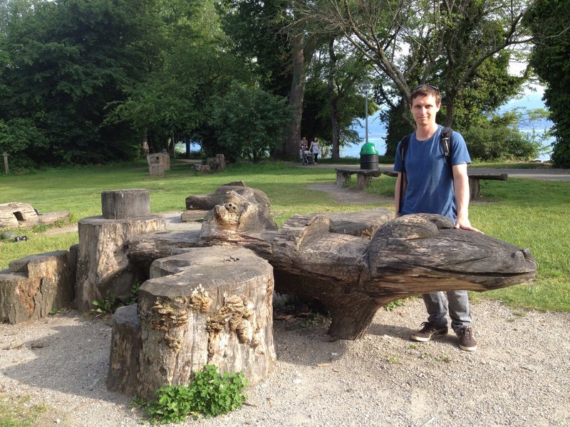 Dan with sculpture